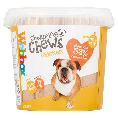 Webbox Dog Chomping Chews, Chicken, 1.5KG, Case of 6 pack shot