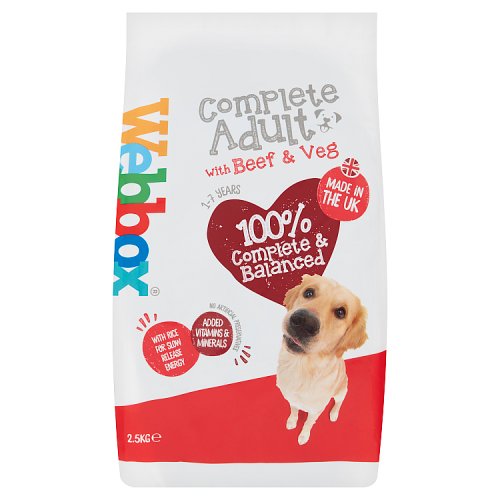 Webbox Dog Food, Beef & Vegetables, 2.5KG, Case of 4 pack shot