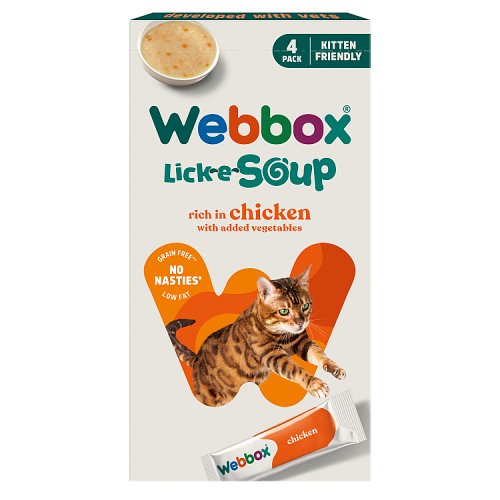 Webbox Lick e Soup - Chicken, 20G Sachets X 4, Case of 18 pack shot