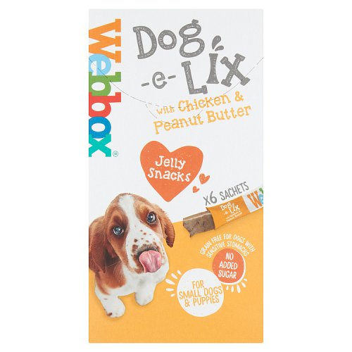 Webbox Dog-e-Lix Jelly, Chicken & Peanut Butter, 90G, Case of 11 pack shot