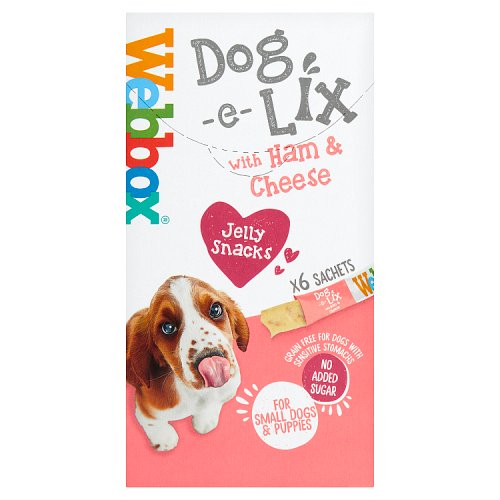 Webbox Dog-e-Lix Jelly, Ham & Cheese, 90G, Case of 11 pack shot