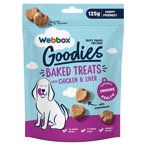 Webbox Goodies, Chicken with Liver, 125g, Case 8 pack shot