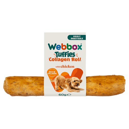 Webbox Tuffies Dog Collagen Roll, Chicken, Case of 30 pack shot