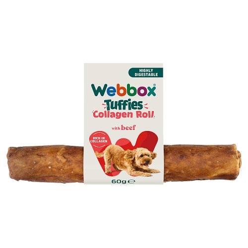Webbox Tuffies Dog Collagen Roll, Beef, Case of 30 pack shot