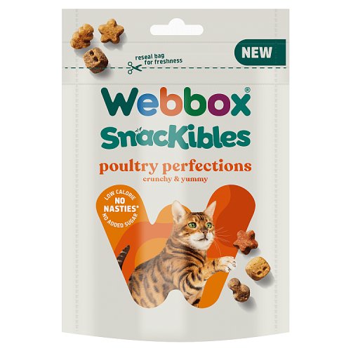 Webbox Snackibles Poultry Perfections, 85g, Case of 10 pack shot