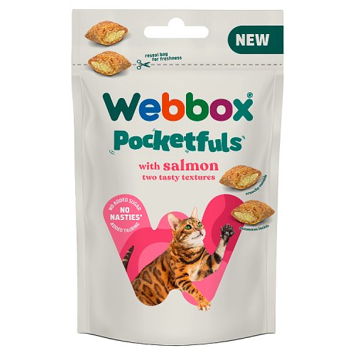 Webbox Pocketfuls Salmon, 60g, Case of 10 pack shot