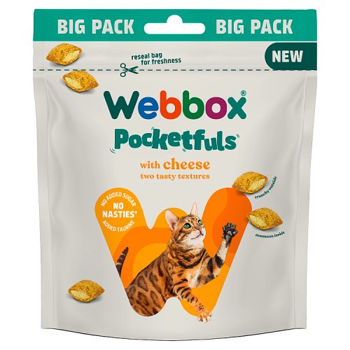 Webbox Pocketfuls Cheese, 200g, Case of 6 pack shot