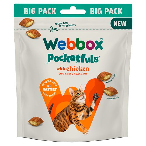 Webbox Pocketfuls Chicken, 200g, Case of 6 pack shot