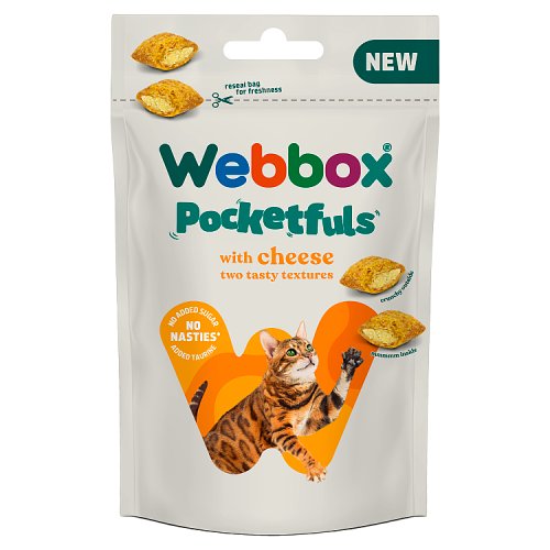 Webbox Pocketfuls Cheese, 60g, Case of 10 pack shot