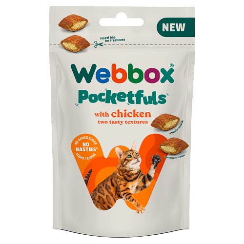 Webbox Pocketfuls Chicken, 60g, Case of 10 pack shot