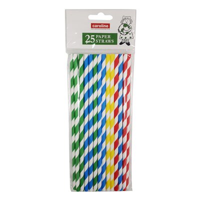 Caroline Paper Straws 25s pack shot