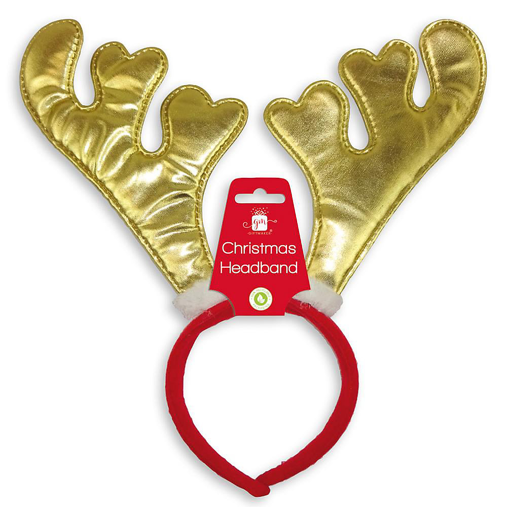 Giftmaker Gold Antler Headband Clipstrip 1s pack shot