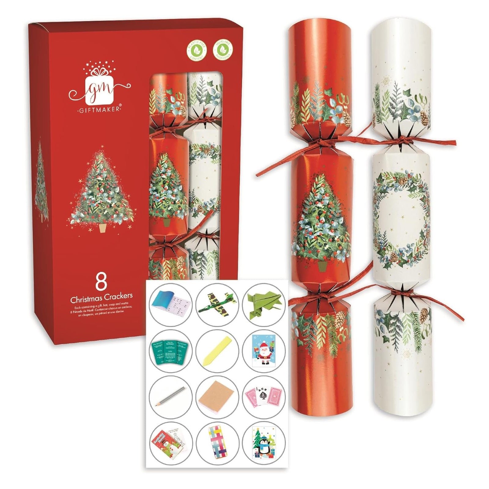 Giftmaker Traditional Foliage 12" Crackers 8s pack shot