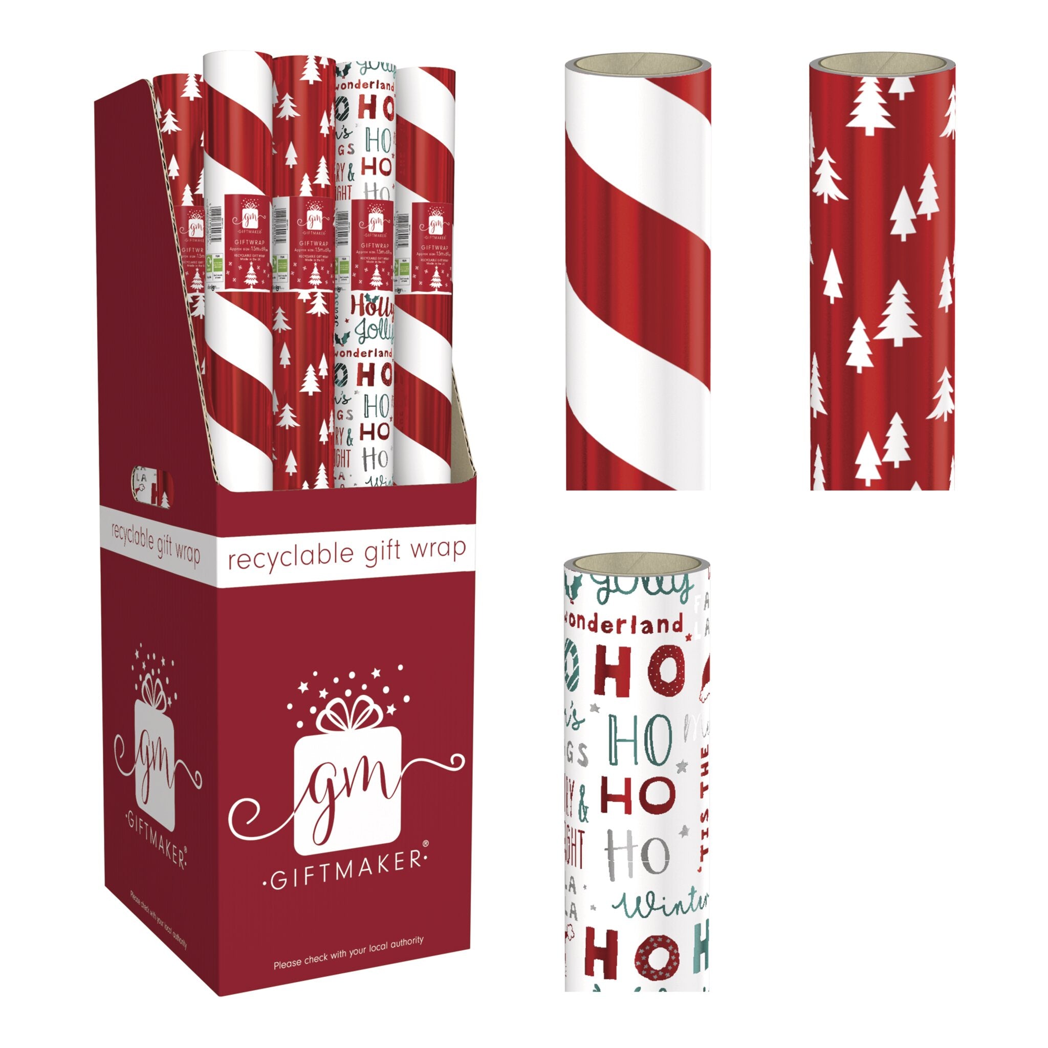Giftmaker Foil Festive Fun Roll Wrap 1.5m pack shot