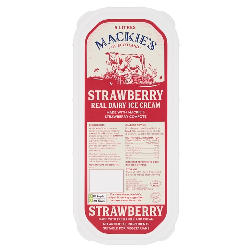 Mackies Of Scotland Napoli Strawberry 5Ltr pack shot