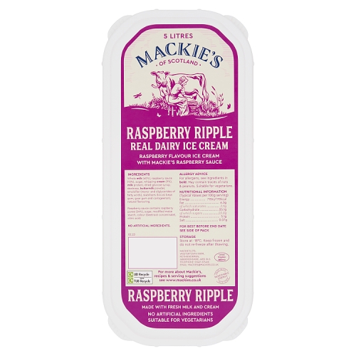 Mackies Of Scotland Napoli Raspberry Ripple 5Ltr pack shot