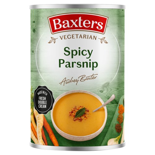 Baxters Vegetarian Spicy Parsnip Soup 400g pack shot