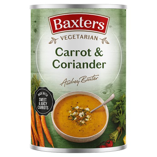 Baxters Vegetarian Carrot & Coriander Soup 400g pack shot