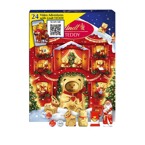 Lindt Teddy Advent Calendar 250g pack shot