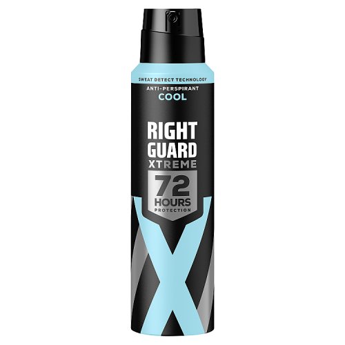 Right Guard Xtreme Anti-Perspirant Deodorant Spray Silver Cool Impact 72HR 150ml pack shot