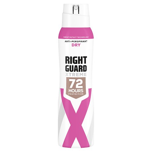 Right Guard Xtreme Anti Perspirant Deodorant Spray For Women Xtra Dry 72HR 150ml pack shot
