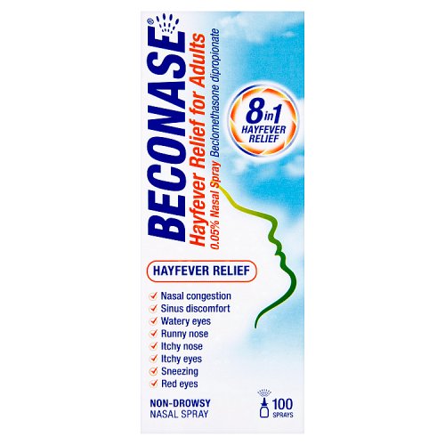 Beconase Allergy Nasal Spray 100 Dose pack shot