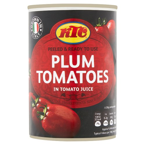 Ktc Italian Peeled Plum Tomatoes 400g pack shot
