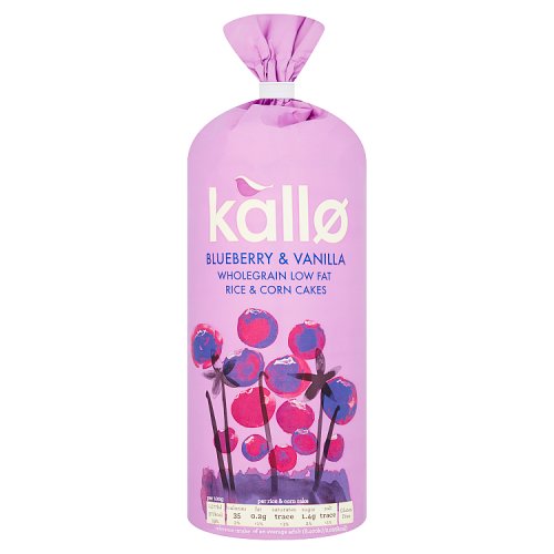 Kallo Blueberry & Vanilla Jumbo Rice & Corncake 130g pack shot