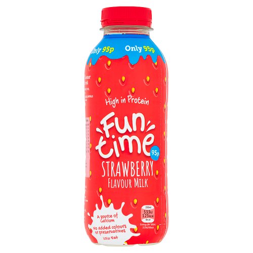 Funtime Strawberry Milk P 500ml PMP pack shot