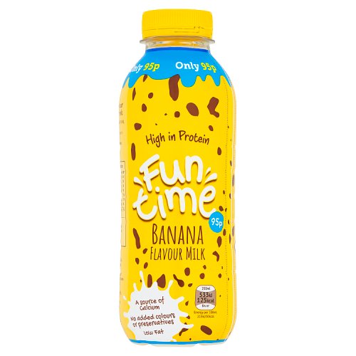 Funtime Banana Milk 500ml PMP pack shot