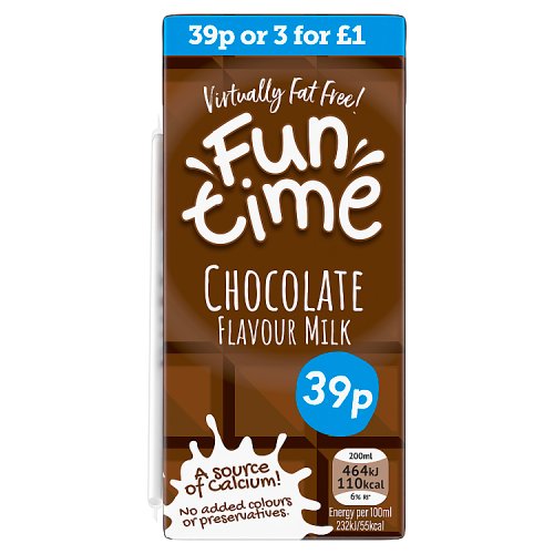 Funtime Chocolate Milk 200ml PMP pack shot