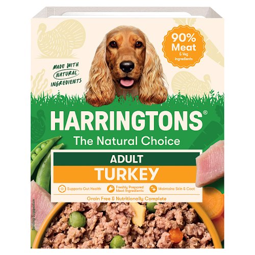 Harringtons Turkey Wet Dog Food Trays 400g (Singles) pack shot