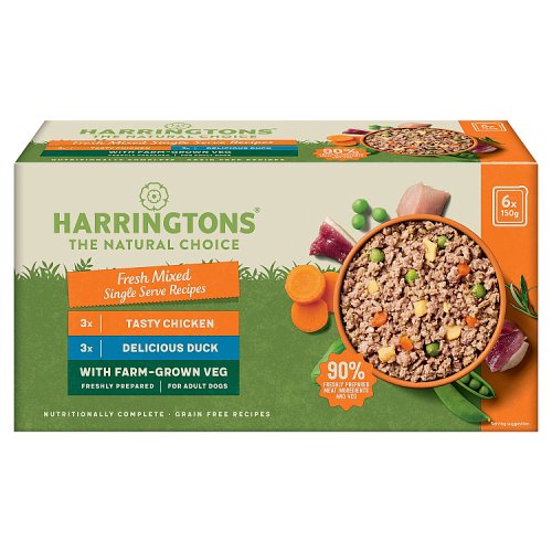 Harringtons Mixed Wet Dog Food Trays (6x150g) pack shot