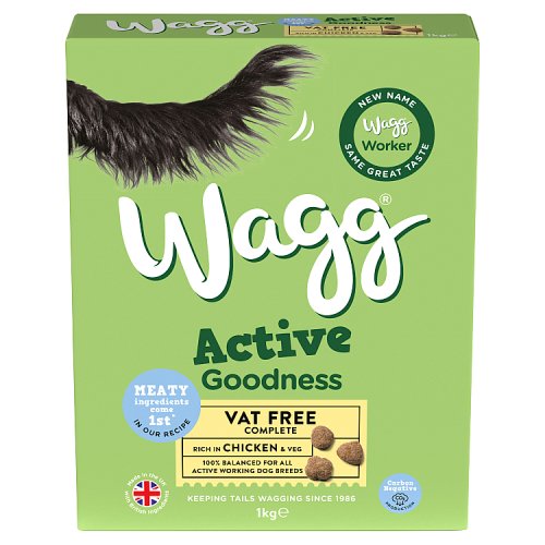 Wagg Active Goodness Chicken Dry Dog Food 1kg pack shot