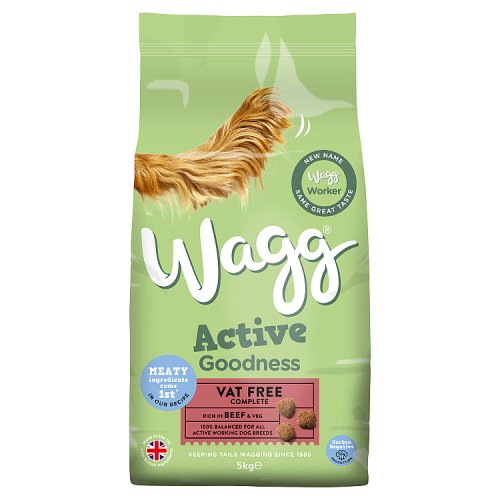 Wagg Active Goodness Beef Dry Dog Food 5kg pack shot