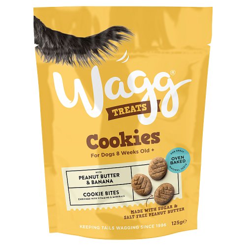 Wagg Dog Cookies Peanut and Banana Treats 125g pack shot