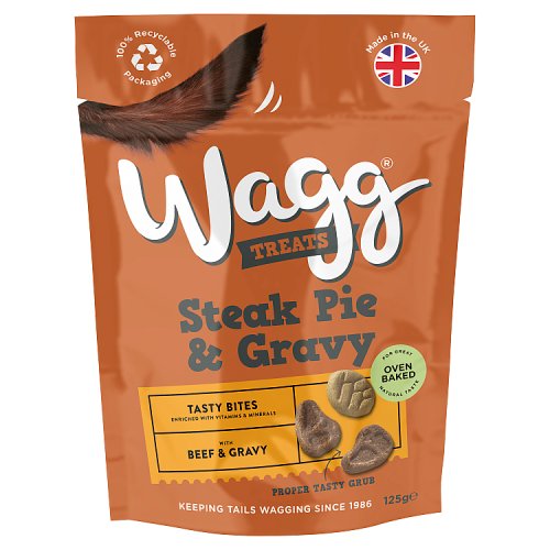 Wagg Dog Steak Pie and Gravy Treats 125g pack shot
