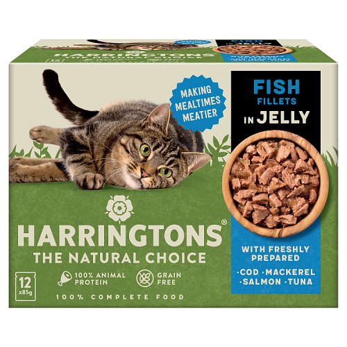 Harringtons Wet Cat Fish in Jelly 12x85g pack shot