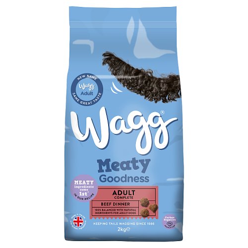 Wagg Meaty Goodness Beef Dry Dog Food 2kg pack shot