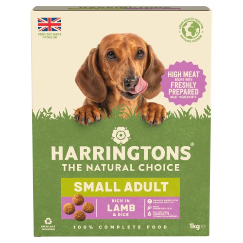 Harringtons Small Dog Lamb Dry Dog Food 1kg pack shot