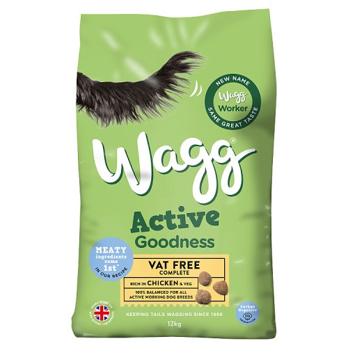 Wagg Active Goodness Chicken Dry Dog Food 12kg pack shot