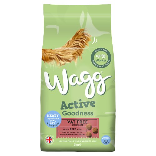 Wagg Active Goodness Beef Dry Dog Food 2kg pack shot