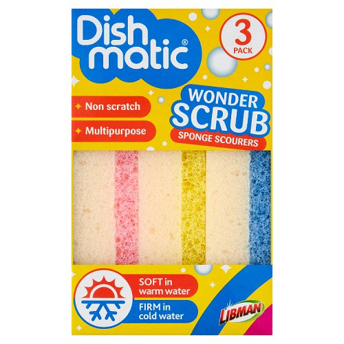 Dishmatic Essentials Wonder Scrub 3 Pack pack shot