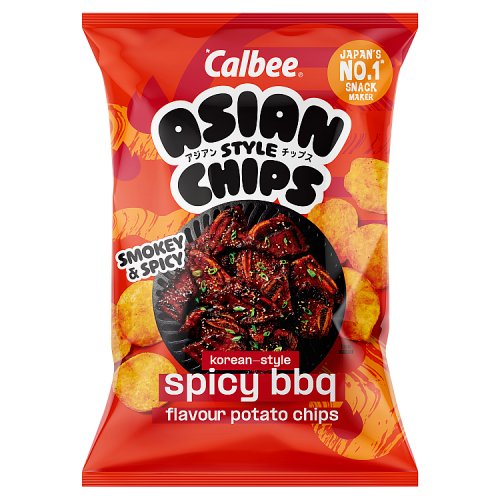 Calbee Korean Style Spicy Bbq Potato Chips 130G pack shot