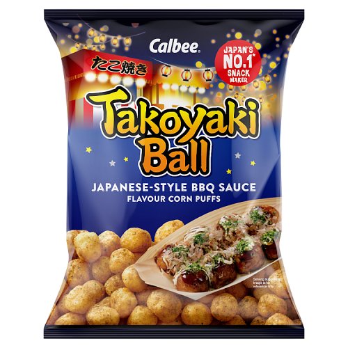 Calbee Takoyaki Balls Corn Puffs 75G pack shot