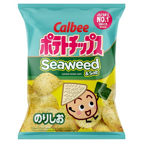 Calbee Seaweed & Salt Potato Chips 130G pack shot
