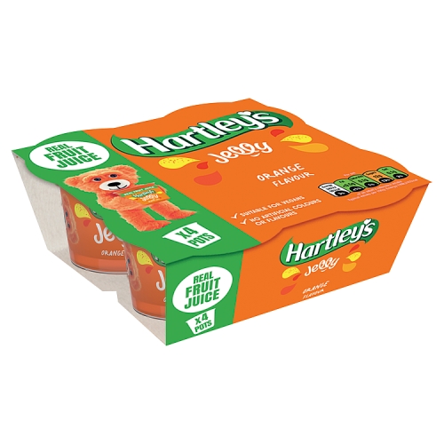 Hartleys Orange Jelly 4pk (4 x 125g) pack shot