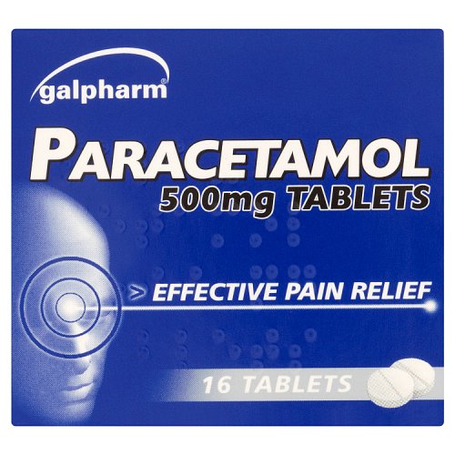 Galpharm Paracetamol Tablets 16's 500mg pack shot