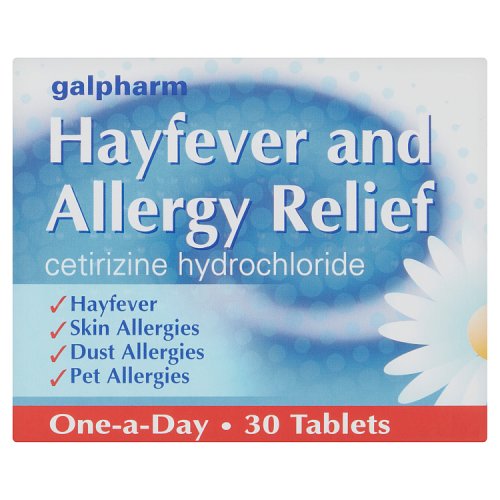Galpharm Cetirizine Hayfever & Allergy Relief 30's pack shot