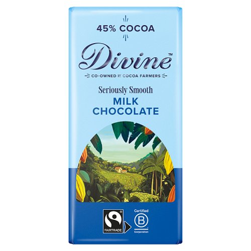 Divine 45% Milk Chocolate 90G pack shot